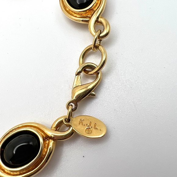 Kenneth Jay Lane KJL Reversible Black White Bracelet - Picture 5 of 5